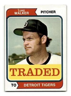 Luke Walker 1974 Topps Traded #612T Detroit Tigers Vintage VG-EX - Image 1 of 2
