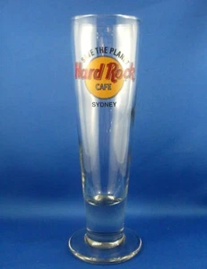 HARD ROCK CAFE Sydney SAVE THE PLANET Large Tall COCKTAIL GLASS Bar Man Cave VG - Picture 1 of 10