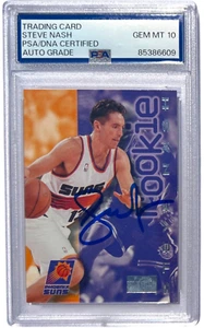 STEVE NASH SIGNED 1996-97 SKYBOX PREMIUM STAR ROOKIE #227 SUNS PSA/DNA AUTO 10 - Picture 1 of 2