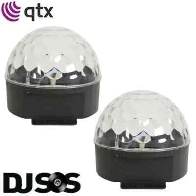 2 X QTX Moonglow 6W LED Multicolour RGBWAP DJ Disco Party Dome Effect Light Pack - Image 1 of 4
