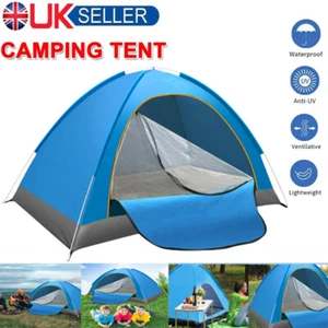 1-2 Person Man Family Tent Instant Pop Up Tent Outdoor Camping Hiking Festival - Picture 1 of 13