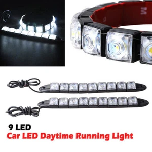 2x White 12V 9-LED Daytime Running Light DRL Car Fog Day Driving Lamp Lights BC - Bild 1 von 8