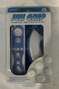 DreamGear Cover Jeli Grip for Nintendo Wii WiiMote Blue & White Brand New! - Picture 1 of 2