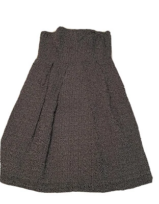 J Crew 连衣裙女式 6 码露肩衬里黑色波点 (Shi1169a) — 第 1/4 张图片