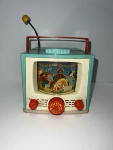 Vintage Fisher Price Double Screen Color TV Music Box Toy Peek-A-Boo #196 Works - Picture 1 of 7