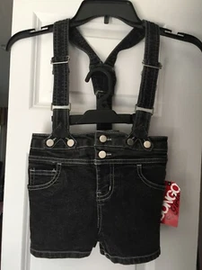 Bongo Girls Overall Shorts Denim Shortall Girls sz 8 New w/tag - Picture 1 of 2
