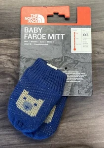 The North Face BABY FAROE MITT taglia XXS BLU unisex NUOVO NUOVO CON ETICHETTE - Foto 1 di 5