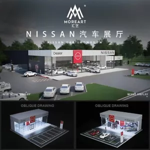 1/64 Diorama Auto Garage Modello Auto Showroom Negozio Città Parcheggio Scena Modello Giocattolo - Foto 1 di 60