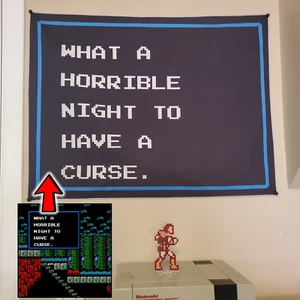 "What a horrible night to have a curse" Castlevania 2 tapestry 18x24 inches NES - Picture 1 of 9
