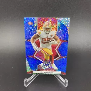 2022 Panini Mosaic Redemption Pack Azul Brillo Prizm Elijah Mitchell SP Eli - Imagen 1 de 2