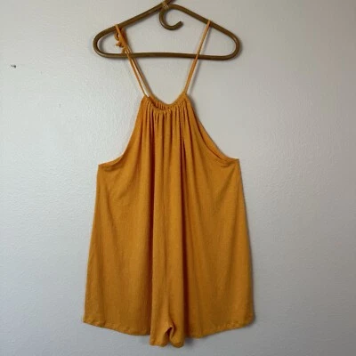 Mameluco halter con textura diseño ASOS Pop naranja 4 Foto 1 de 4