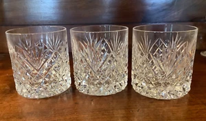 3 x Tyrone Crystal Whiskey Tumblers - Antrim Pattern - Picture 1 of 6