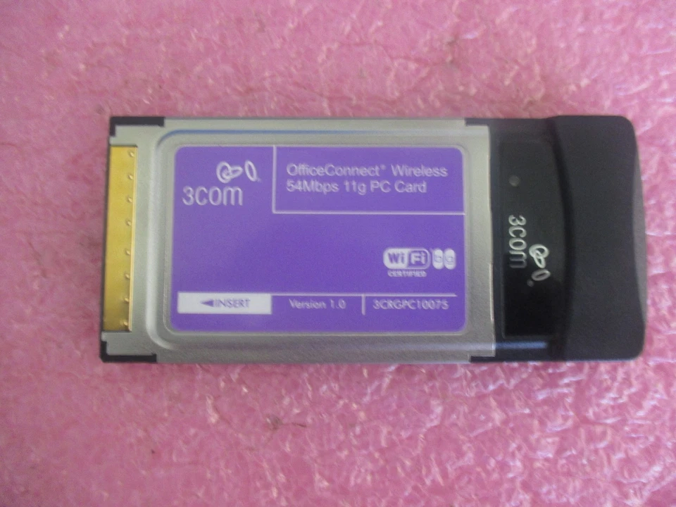 3COM Model: 3CRGPC10075 OfficeConnect Wirless 54Mbps 11g PC Card  - Image 1 of 1