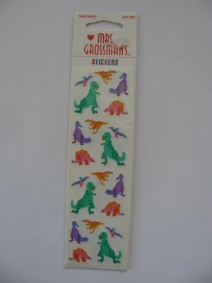 Pegatinas Mrs. Grossman MICRO DINOSAURIOS 3 hojas nuevas en paquete  Foto 1 de 2