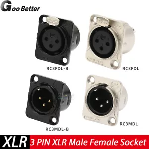 Enchufe macho hembra de 3 pines XLR/para base de chasis 86 panel conector módulo tipo D - Imagen 1 de 22