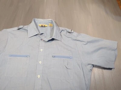 Camisa de cabaña vintage años 70 SUN II Lounge Wear botones delanteros correas para el hombro para hombre XL Foto 1 de 4