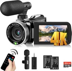 4K Video Camera 48MP 60FPS Camcorder for YouTube,FHD1080P Video Vlogging Camera - Picture 1 of 6