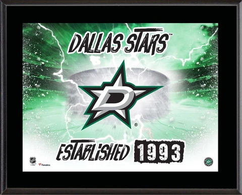 Stars 10.5x13 Sublimated Horizontal Team Logo Plaque - Fanatics Cover
