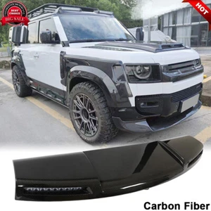 Per Land Rover Defender L663 90 110 20+ Ala Spoiler Tetto Anteriore FIBRA DI CARBONIO SECCA - Foto 1 di 12