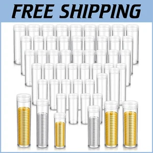 Coin Collection Organizer - 60 Pack Assorted Storage Tubes in 6 Convenient Sizes - Picture 1 of 8