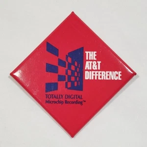 Seltenes 1990er AT&T Werbeabzeichen für Mitarbeiter/Verkaufsmitarbeiter Mikrochipaufnahme  - Bild 1 von 14