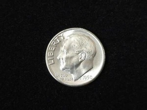 1950-S Roosevelt Silber Groschen Stempelglanz 21128 - Bild 1 von 2