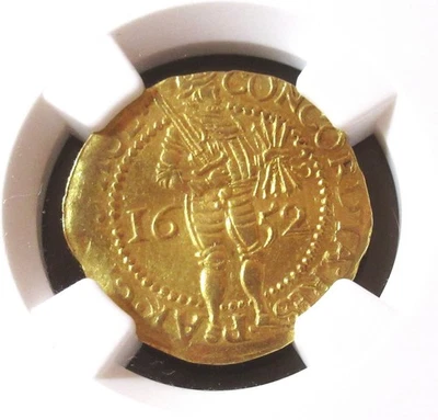 Países Bajos - Holanda 1652 Oro Ducado KM-12.1 NGC AU-58 Foto 1 de 4