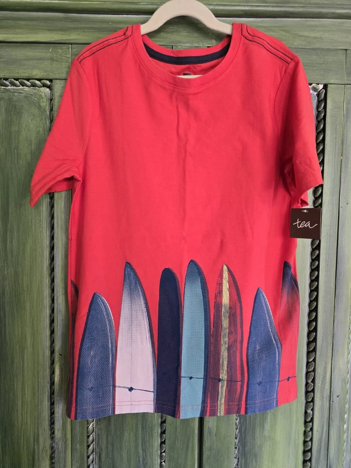 Boys New Red Surf Board Tea Collection T Shirt - Image 1 of 3