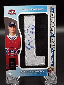 2022-23 UD Game Used Draft Day Mark 'L' Juraj Slafkovsky DDM-SL /35 Canadiens - Bild 1 von 2