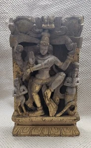 Antique Museum Quality Hand Carved Wooden Dancing Shiva Nataraja Early 19th - Picture 1 of 14