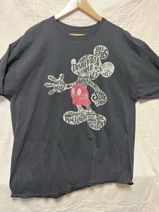 Mickey Mouse T-shirt 2XL Black Happiest Place On Earth Space Mountain - Picture 1 of 8