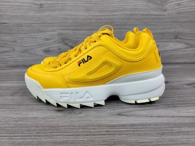 Fila 5FM00540 Disruptor II Womens 7.5 Yellow White Trainer Shoes - Image 1 of 4