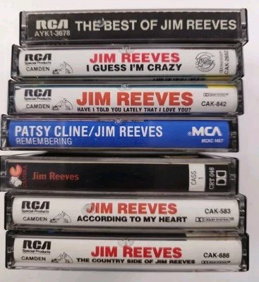 7 Vintage Jim Reeves Audio Cassette Tapes Classic Country Music  - Image 1 of 4