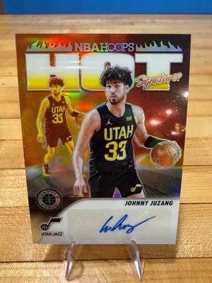 Johnny Juzang 2023-24 Hoops Premium Stock Hot Signatures (Auto) #HS-JUZ Jazz - Image 1 of 2