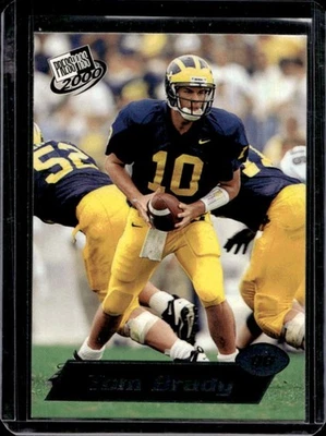 Press Pass Tom Brady Rookie RC #37 2000 Wolverines Foto 1 de 2