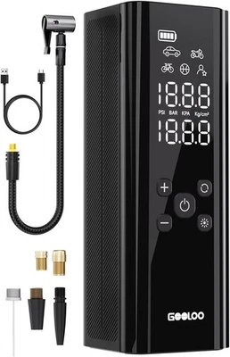 Портативный воздушный компрессор для накачки шин, в 4 раза быстрее 150 фунтов на квадратный дюйм беспроводной воздушный насос для - Изображение 1 из 4