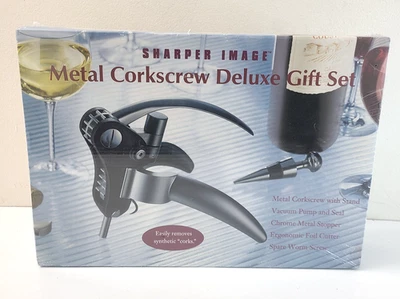 Sharper Image Metal Corkscrew Deluxe Gift Set Stainless Steel with Vacuum Pump - Image 1 of 4