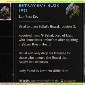 D4 Diablo 4 Season 9 1000x Betrayer's Husk for Mats Sins of Horadrim - Picture 1 of 1