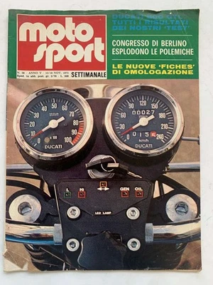 Moto Sport 13/19 novembro 1975 Ducati 500 Gtl Parallelo Honda 75 - Imagem 1 de 3
