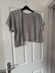 Per Una Silver Bolero Jacket Size 18 - Picture 1 of 6