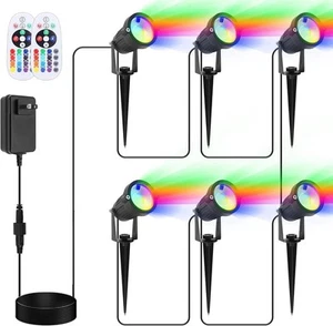 Spotlights Low Voltage Landscape ligths with Transformer Outdoor Uplights 6pack - Picture 1 of 6