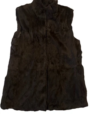 Chaleco de conejo Hilary Radley para mujer forrado marrón 100 % piel real Quebec 69 queja Foto 1 de 4
