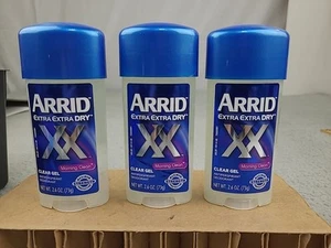 READ 3x Arrid Extra Extra Dry Morning Clean Clear Gel Antiperspirant Deodorant - Picture 1 of 5