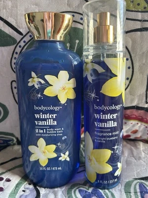 Bodycology 冬季香草沐浴露/泡泡浴香氛喷雾 2 件套 95% 全 — 第 1/4 张图片