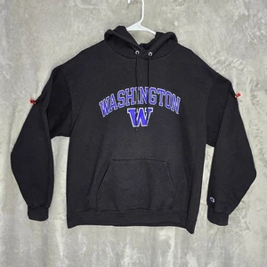 Champion Washington Huskies Hoodie Mens XL Black Pullover Sweatshirt - Picture 1 of 8