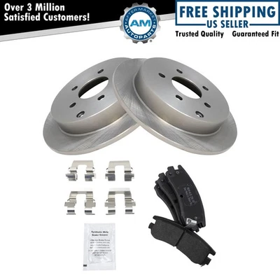 Rear Brake Pad & Rotor Kit Posi Metallic for Buick Chevy Olds Pontiac - Image 1 of 4