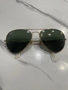 Ray-Ban Sonnenbrille RB3025 Aviator Classic goldfarbenes Gestell polarisierte braune Gläser 58 mm - Bild 1 von 9