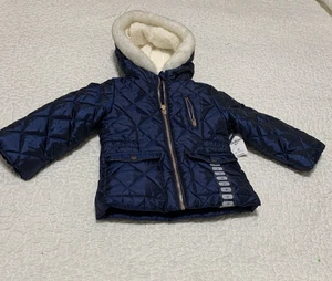 NUOVO OshKosh B'gosh Taglia 3T Puffer Blu Navy Invernale, Cappotto, Giacca Nuovo con etichette - Foto 1 di 11