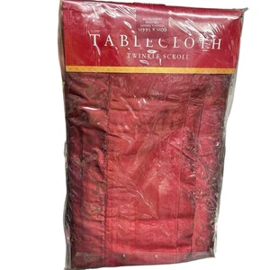 Twinkle Scroll Tischdecke 60 x 144 rot länglich Urlaub Herbst Weihnachten Winter - Bild 1 von 6