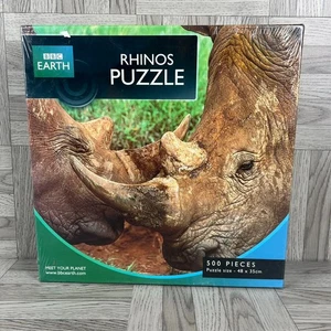 BBC Earth - Rhinos Puzzle - Jigsaw - New & Sealed - 500 Pieces - Picture 1 of 6